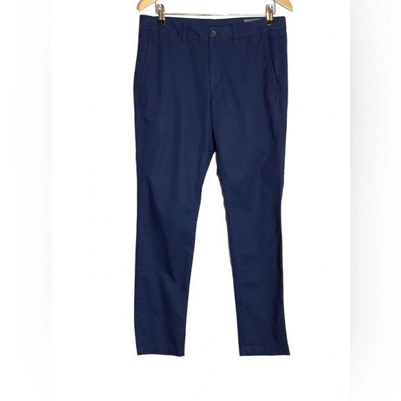 Bonobos Slim Tailored Chino Pants Size 32 Golf Preppy Washed Navy Blue - Picture 5 of 8